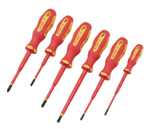 Load image into Gallery viewer, Draper 6PC XP1000 + SLIM VDE SD SET 02167 VDE Slimline Screwdriver Set (6 Piece)