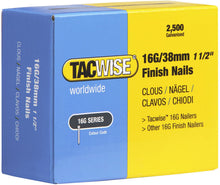 Load image into Gallery viewer, Tacwise 16G/38mm Finish Nails, 0296, 16G Finish Nails, pack of 2500, Galvanised