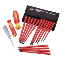 Load image into Gallery viewer, Draper 18PC INTERCHANGEABLE INSUL S/D 05776 VDE Interchangeable Blade Screwdriver Set (18 Piece)