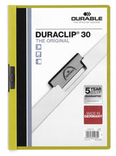 Load image into Gallery viewer, Durable DURACLIP 30 Sheet Document Metal Clip File Folder | 25 Pack | A4
