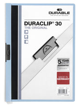 Load image into Gallery viewer, Durable DURACLIP 30 Sheet Document Metal Clip File Folder | 25 Pack | A4