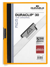 Load image into Gallery viewer, Durable DURACLIP 30 Sheet Document Metal Clip File Folder | 25 Pack | A4