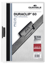 Load image into Gallery viewer, Durable DURACLIP 60 Sheet Document Clip File Folder | 25 Pack | A4