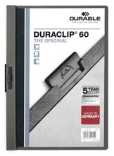 Load image into Gallery viewer, Durable DURACLIP 60 Sheet Document Metal Clip File Folder | 25 Pack | A4