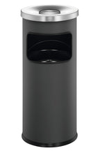 Load image into Gallery viewer, Durable Round Metal Waste Bin with Fire Extinguishing Ashtray | 17L