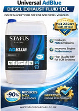 Load image into Gallery viewer, Status Universal AdBlue 10L ISO 22241 Diesel Exhaust Fluid with Spout