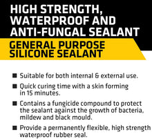 Load image into Gallery viewer, Everbuild GPS General Purpose Silicone Sealant C3
