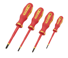 Load image into Gallery viewer, Draper XP1000 4PC VDE S/D SET 64693 64693 VDE Screwdriver Set (4 Piece)
