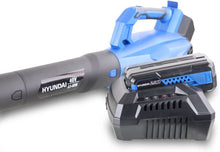 Load image into Gallery viewer, Hyundai HYB40LI Cordless Leaf Blower 40V 2.5Ah 132mph 770m3/h Battery & Charger Li-Ion Garden Vac