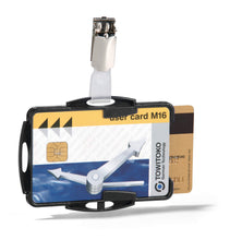Load image into Gallery viewer, Durable DUO 2 Card Security Pass ID Badge Holders with Clip | 25 Pack