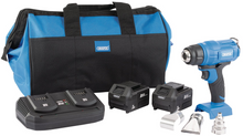 Load image into Gallery viewer, Draper HEAT GUN KIT 20V 2X3AH 99738 D20 20V Heat Gun Kit (+2 x 3Ah Batteries, Twin Charger and Bag)