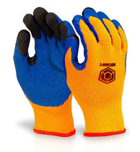 Load image into Gallery viewer, BEESWIFT LATEX THERMO-STAR FULLY DIPPED WORK GLOVES | YELLOW & ORANGE ALL SIZES