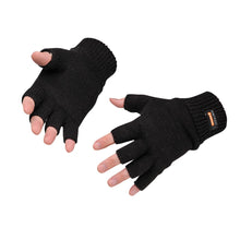 Load image into Gallery viewer, Portwest GL14BKR - Fingerless Knit Insulatex Glove - Black