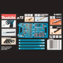 Load image into Gallery viewer, Makita 75 Piece Screwdriver & Drill Bit Set - Masonry HSS Wood Drills Nutsetters