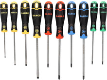 Load image into Gallery viewer, Bahco B219.010RB BahcoFit Coloured Handle Screwdriver Set, 10 Piece
