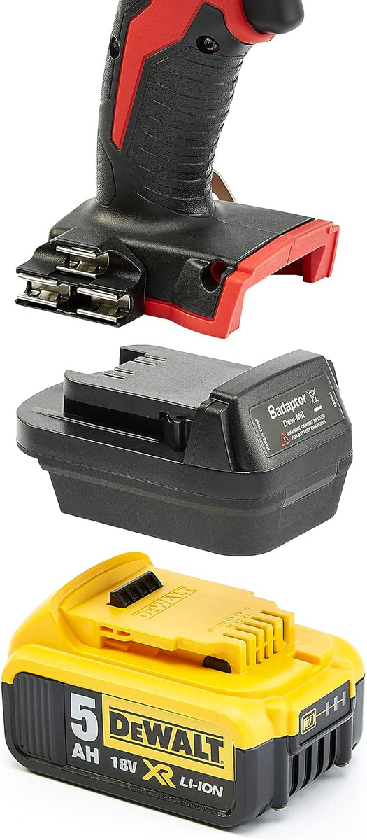 Badaptor DEW-MIL 18V battery adapter compatible with DeWalt