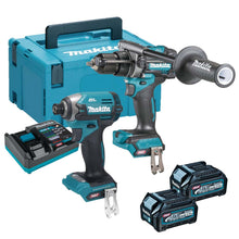 Load image into Gallery viewer, Makita DK0176G205 40V XGT 2 Piece Brushless Kit with 2x 2.5Ah Batteries, Charger & MAKPAC Case