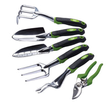 Load image into Gallery viewer, DRAPER 08996 - Garden Tool Set (6 Pc) Trowel Fork Secateurs Weeder Cultivator
