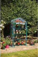 Load image into Gallery viewer, DRAPER 09972 - 4-Tier Greenhouse, Sturdy Steel Frame, Clear PVC Cover, Patio