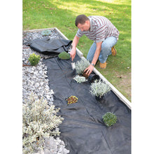 Load image into Gallery viewer, Draper 1.5m x 8m Weed Control Matting Non Woven Spunbond Landscape Fabric