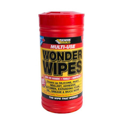 Everbuild Wonder Wipes 100 Tub Multi Purpose Hand/Tool Cleaners
