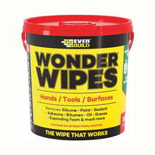 Load image into Gallery viewer, Everbuild Wonder Wipes Giant 300 Tub GIANTWIPE Multi Purpose Hand/Tool Cleaning
