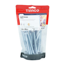 Load image into Gallery viewer, TIMCO Coach Screws Hex Head Silver - 10.0 x 120 TIMbag OF 24 - 10120CSCB