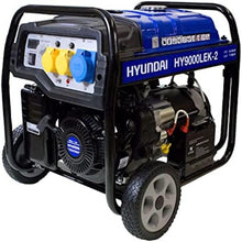 Load image into Gallery viewer, Hyundai 7kW / 8.75kVa* Recoil and Electric Start Site Petrol Generator | HY9000LEK-2
