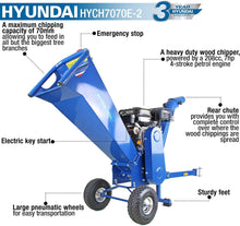 Load image into Gallery viewer, Hyundai 7hp 212cc Electric Start Wood Chipper | HYCH7070E-2