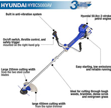 Load image into Gallery viewer, Hyundai 50.8cc Anti-Vibration Grass Trimmer / Brushcutter | HYBC5080AV