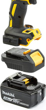 Load image into Gallery viewer, Badaptor MAK-DEW - 18V battery adapter compatible with Makita batteries. For use on DeWalt tools.
