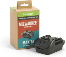 Load image into Gallery viewer, Badaptor MIL-MAK - 18V battery adapter converts MilWaukee batteries to be compatible with Makita tools