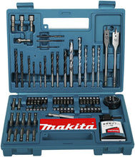 Load image into Gallery viewer, Makita 100 Piece Power Drill Bit Set Screwdriver Set - Holesaw Masonry HSS PZ2 +