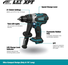 Load image into Gallery viewer, Makita DDF458Z 18V Li-Ion Drill Driver - Batteries and Charger Not Included Small,Blue