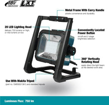 Load image into Gallery viewer, DML805/2 14.4v to 18V Cordless Li-ion LXT Corded 240V LED Work Light