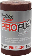 Load image into Gallery viewer, ProDec Advance 5m Roll 120 Grit Fine Grade ProFlex Aluminium Oxide Sanding Paper
