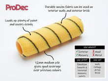 Load image into Gallery viewer, ProDec 7 piece Paint Roller Set 5x Medium Pile Woven Rollers Cage Frame Tray