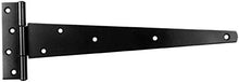 Load image into Gallery viewer, Perry 1 Pair Medium Tee Hinge Bright Zinc Plated / Black for gates shed doors