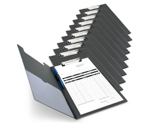 Load image into Gallery viewer, Rapesco 1520A Business Pack: 10 Fold Over Clipboards, A4+, Black