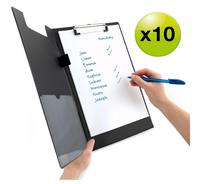 Load image into Gallery viewer, Rapesco 1520A Business Pack: 10 Fold Over Clipboards, A4+, Black