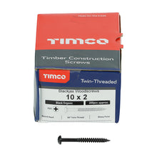 Load image into Gallery viewer, TIMCO Twin-Threaded Round Head Black Woodscrews - 6 x 1 Box OF 200 - 00061BJC