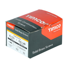 Load image into Gallery viewer, TIMCO Solid Brass Countersunk Woodscrews, All Sizes