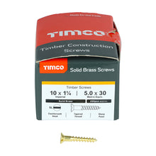 Load image into Gallery viewer, TIMCO Solid Brass Countersunk Woodscrews, All Sizes
