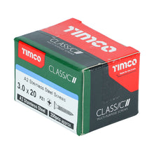 Load image into Gallery viewer, TIMCO Classic Multi-Purpose Countersunk A2 Stainless Steel Woodcrews - 3.0 x 20 Box OF 200 - 30020CLASS