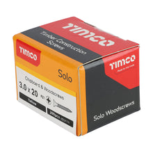 Load image into Gallery viewer, TIMCO Solo Countersunk Gold Woodscrews - 3.0 x 20 Box OF 200 - 30020SOLOC