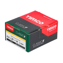 Load image into Gallery viewer, TIMCO Classic Multi-Purpose Countersunk Gold Woodscrews - 4.0 x 20 Box OF 200 - 40020CLAF