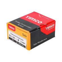 Load image into Gallery viewer, TIMCO Solo Countersunk Silver Woodscrews - 4.0 x 20 Box OF 200 - 40020SOLOZ