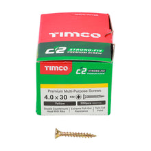 Load image into Gallery viewer, TIMCO C2 Strong-Fix Multi-Purpose Premium Countersunk Gold Woodscrews - 3.5 x 12 Box OF 200 - 35012C2
