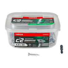Load image into Gallery viewer, TIMCO C2 Exterior Multi-Purpose Premium Countersunk Silver Woodscrews - 4.0 x 30 Tub OF 400 - 40030C2S