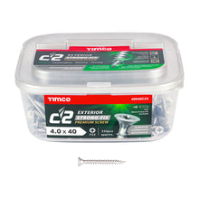 Load image into Gallery viewer, TIMCO C2 Exterior Multi-Purpose Premium Countersunk Silver Woodscrews - 4.0 x 30 Tub OF 400 - 40030C2S
